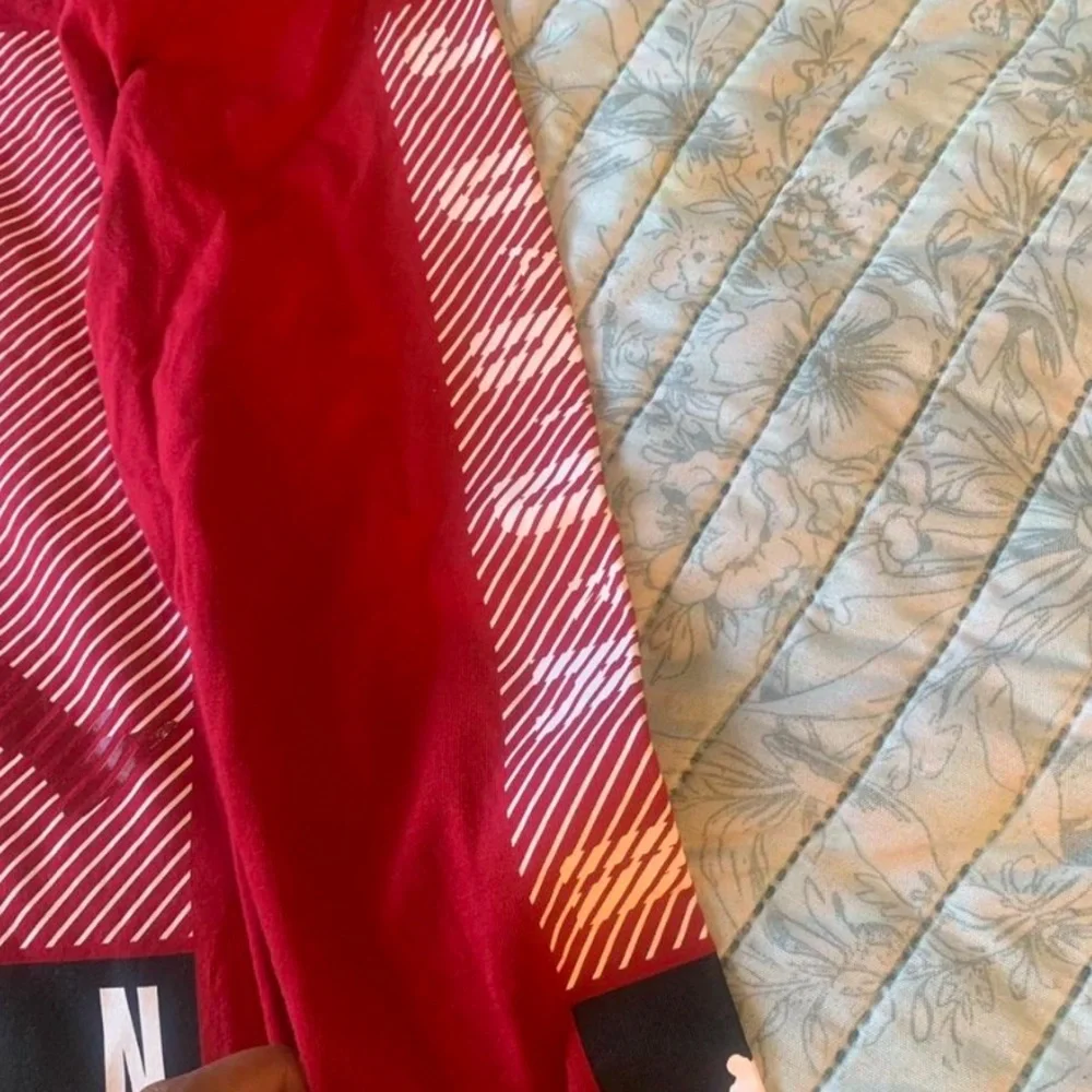 Jordan Red Short Sleeve Tee with Diagonal Jumpman Graphic